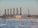 F�rderung vom Erdgas in Russland.